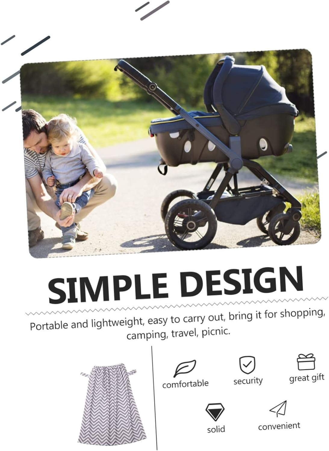 Diaper Pail Wet Bag Reusable Elastic Mouth Diaper Storage Pouch for Pail Use image number 3