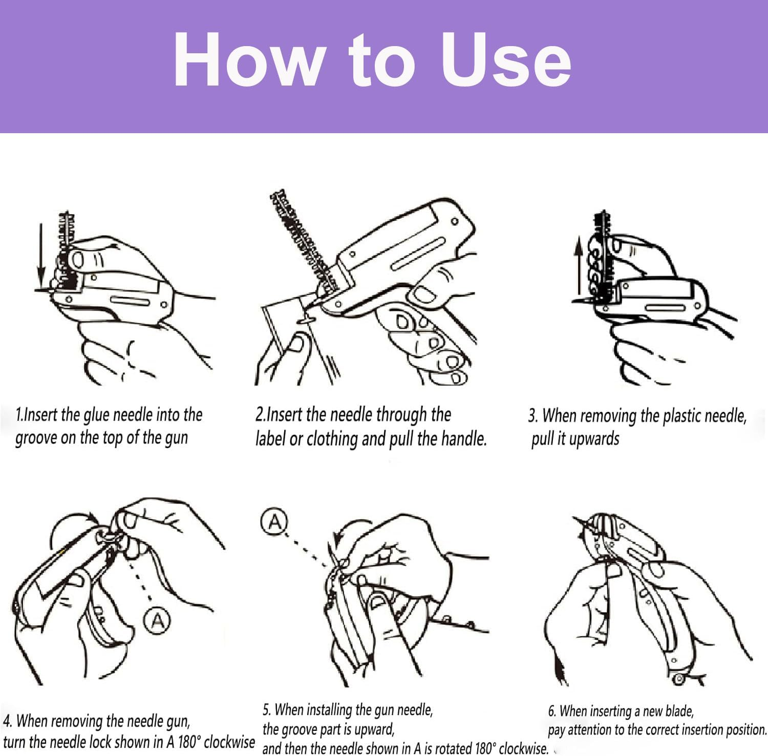 Mini Stitch Hemming Gun for Clothes - Quick Clothing Fixer with 5 Needles & 4000 Micro Fasteners (2000 Black & 2000 White) - Handheld Sewing Tool for Instant Fabric Repair