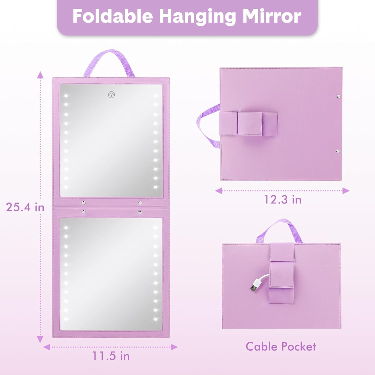 Fabuday Foldable Dance Mirror Purple image number 6