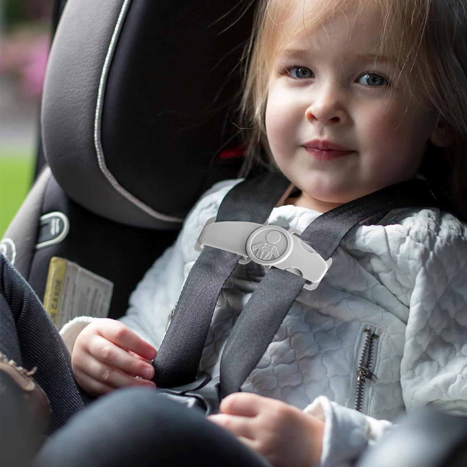 Zurligi Car Seat Chest Harness Clip, Universal Baby Car Seat Safety Belt Buckle, Adjustable anti Escape Chest Strap Clip for Kids Toddlers Children (Gray) image number 3