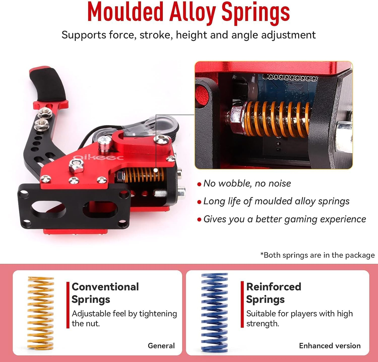 64 Bit USB Handbrake with Clamp for PC Windows Sim Racing Games G25 G27 G29 T500 FANATECOSW Dirt Rally with Handle Grip Red A image number 2