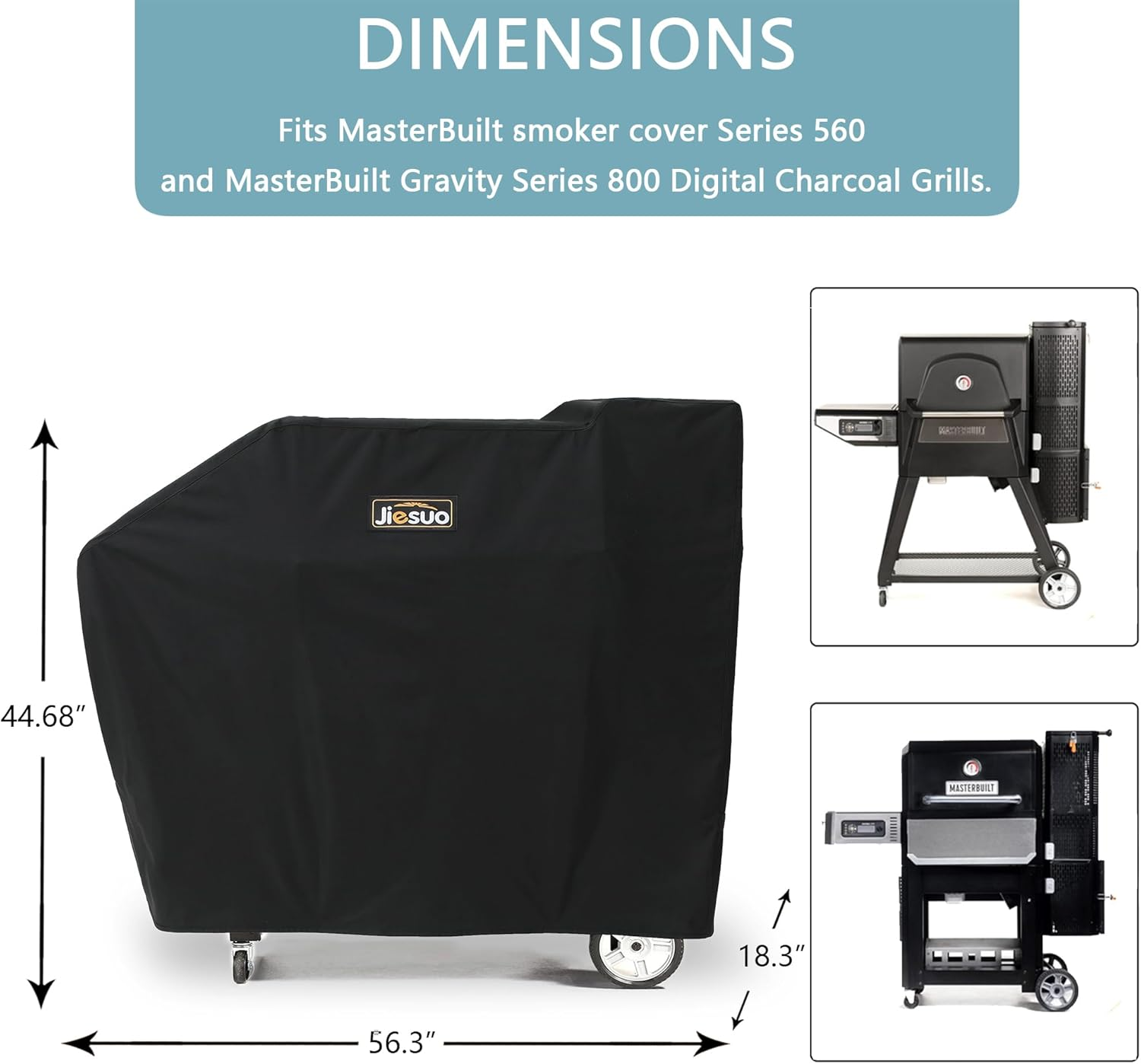 Grill Cover for Masterbuilt Gravity Series 560/800 Grills, Heavy Duty Waterproof Grill Cover for Masterbuilt Smoker Grills image number 1