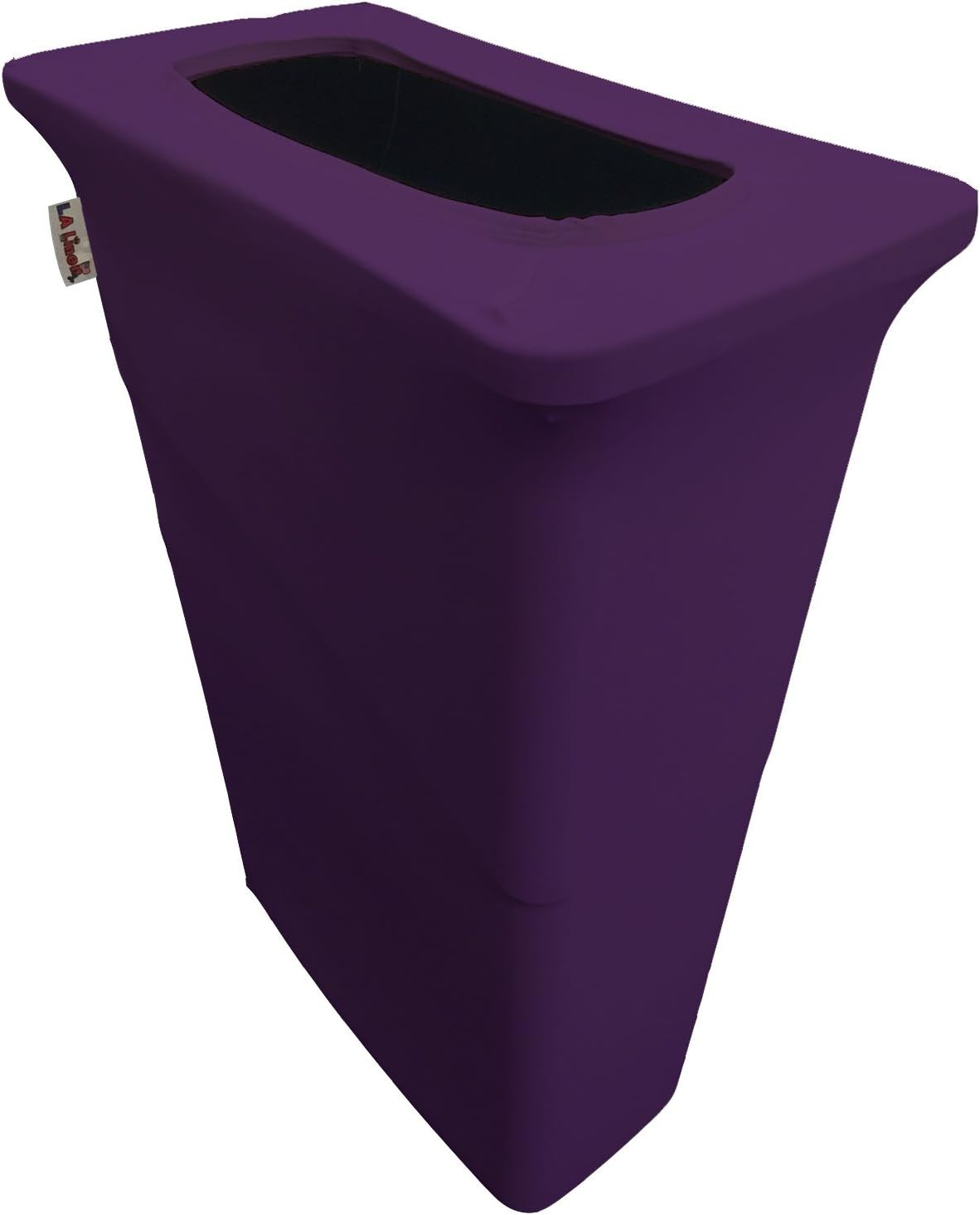 LA Linen Stretch Spandex Trash Can Cover for Slim Jim 23-Gallon, Royal Blue image number 2