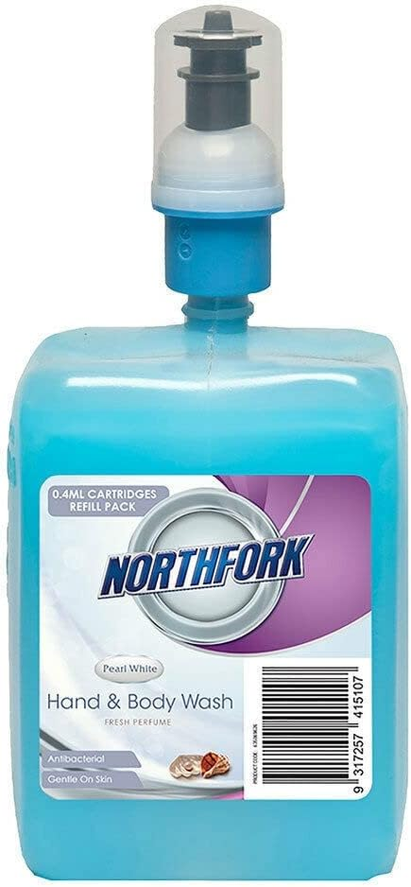 Northfork Antibacterial Liquid Hand Wash Cartridge 400Ml, Pearl Blue