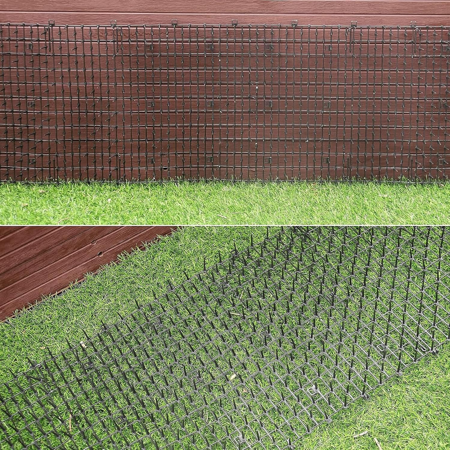 6.6 FT Cat Scat Mat with Spikes Black Cat Deterrent Mats Plastic Scat Mat for Cats Include 8 Staples image number 5