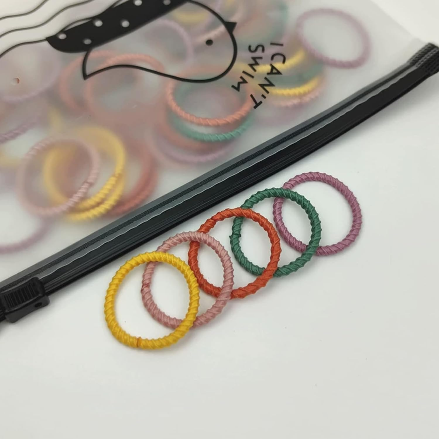 Liuchanghe Pack of 100 Girls Hair Bobbles Elastic Hair Bobbles Small Hair Bobbles Women with Thick Ponytail Hair Accessories (Maple)