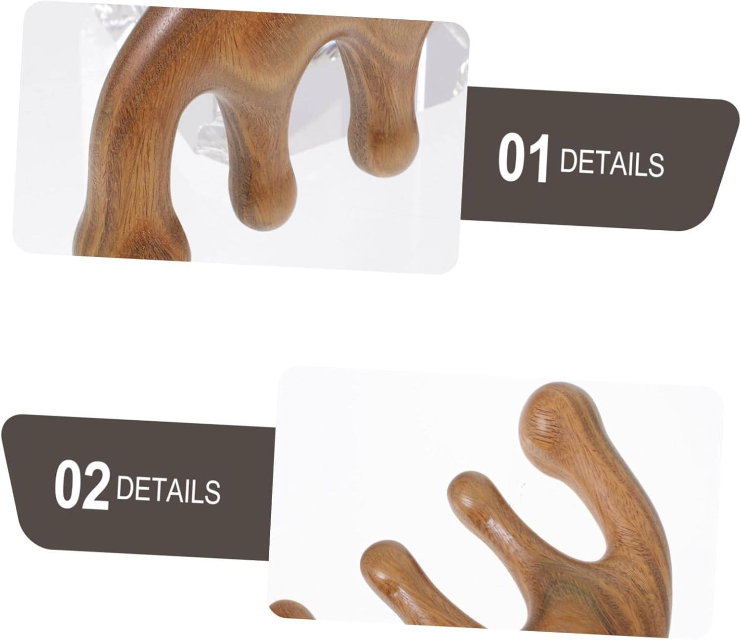 TOVINANNA Practical Massage Comb Wooden Hairbrush for Scalp Relaxing Massager for Hair image number 1