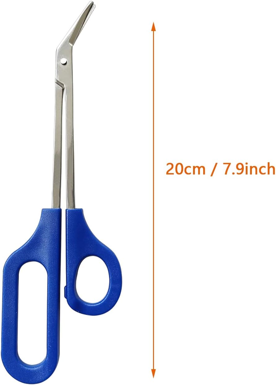 JJHREI 8 Inch Long Handle Toenail Scissors for Thick Nails & Easy Reach Long Handled Toe Nail Clippers for Seniors Women Men image number 3