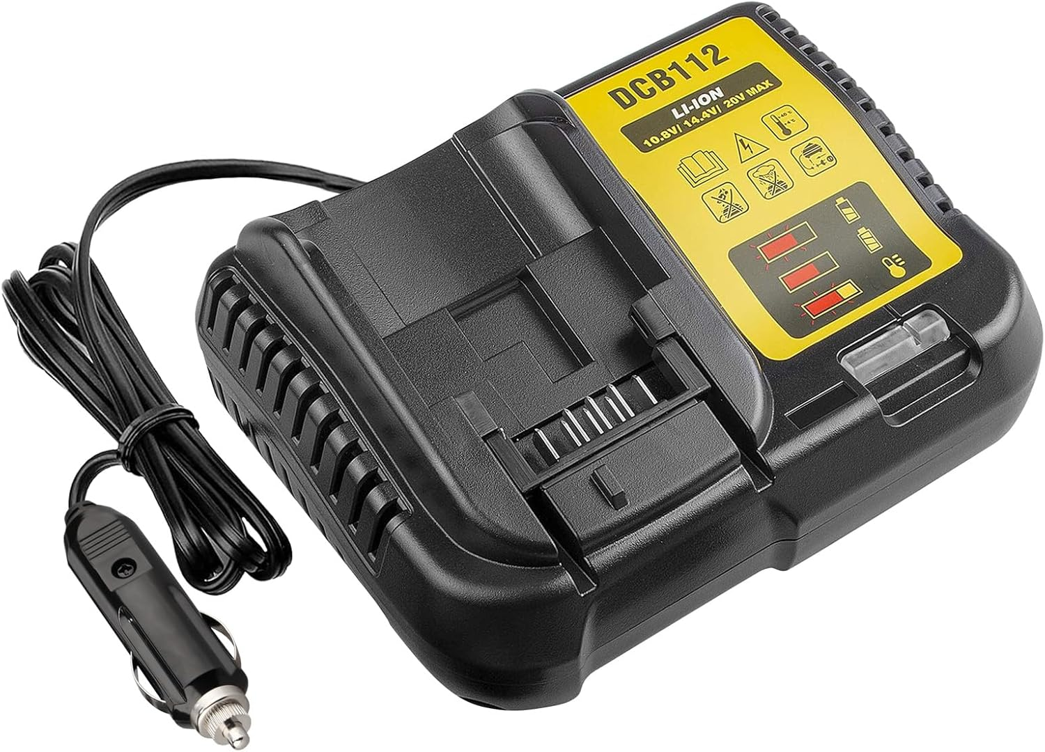 DCB112 DCB119 Car Battery Charger Compatible with Dewal 12V, 20V & 60V MAX Lithium Ion Battery DCB203 DCB201 DCB204 DCB206 DCB606 DCB609 DCB120 Replacement for 20V MAX Vehicle Charger image number 6
