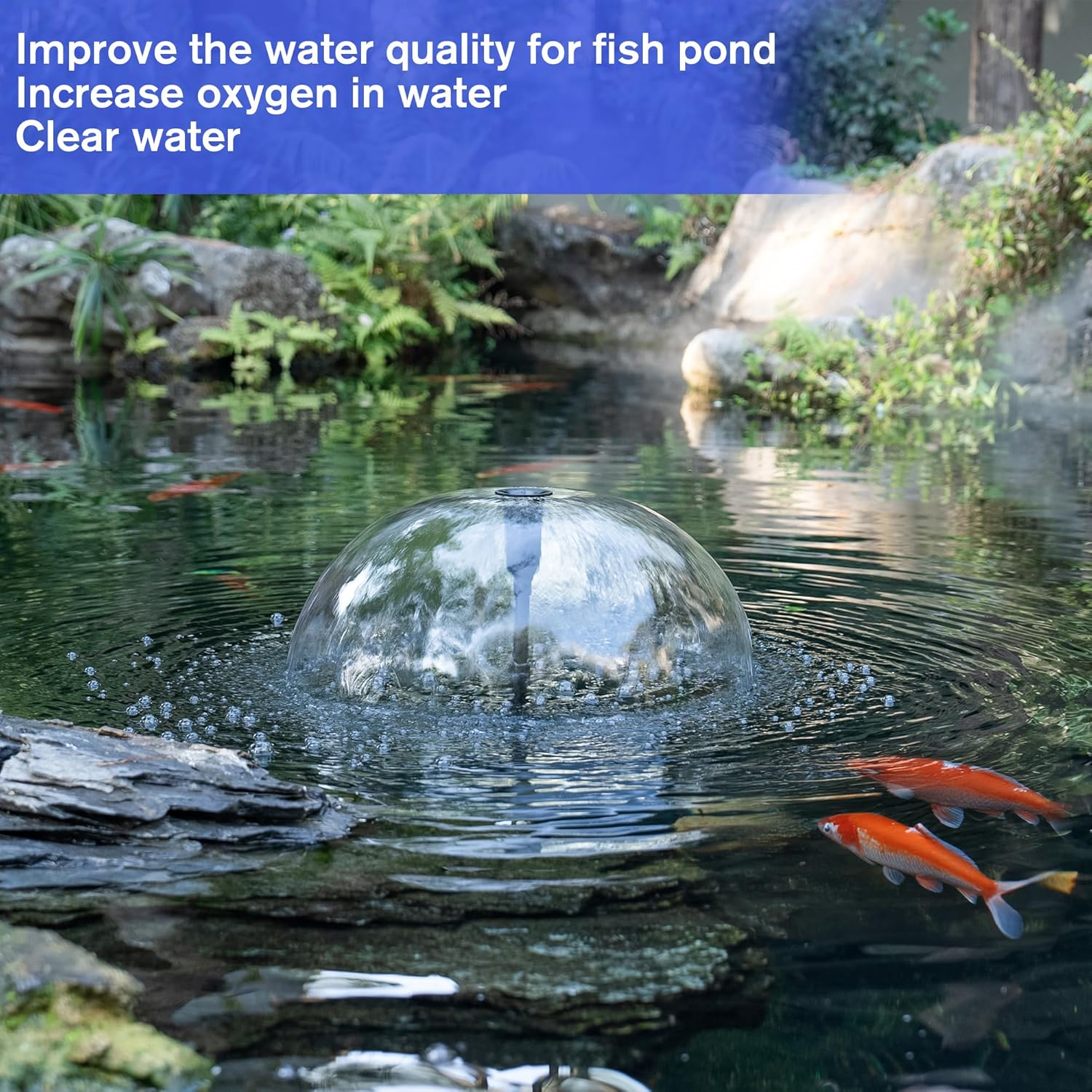 NFESOLAR Pond Filter with Fountain Pump Kits, 660GPH Pond Filter Fountain with Colorful Lights, Multi-Layer Filtration, All-In-One Solution for Outdoor Ponds, Fish Tank, Waterscape - Corded Electric image number 3