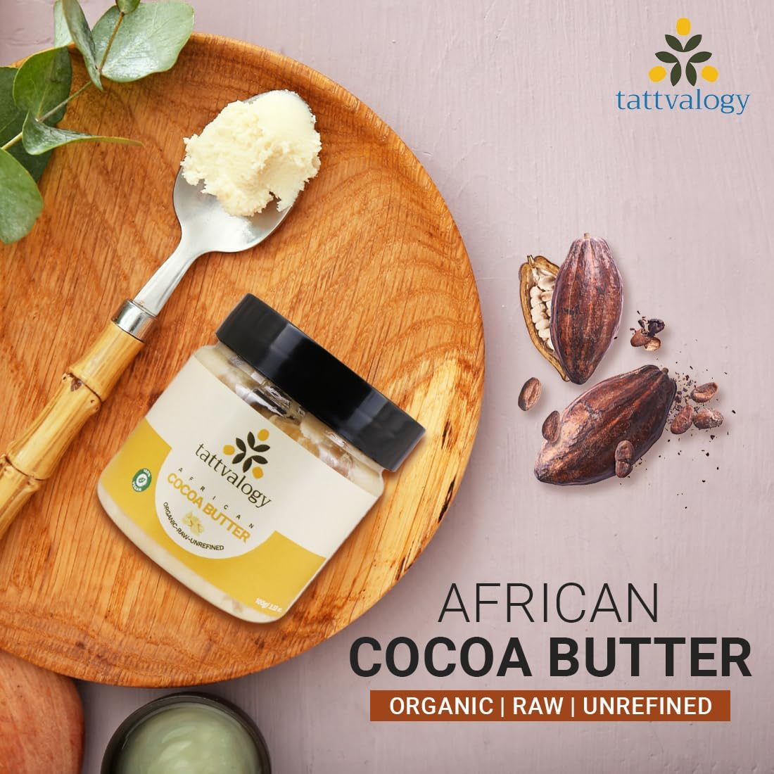 Tattvalogy African Cocoa Butter, 100G image number 2