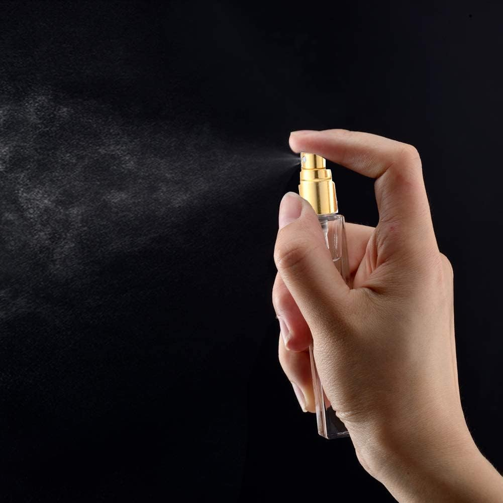 Elfenstall - 5Pcs 10Ml 1/3Oz Silver Metal Spray Thick Bottle for Refill Perfume Hydrating Fragrance Fine Mist Atomizer Cosmetic Container Party Makeup Tool Travel Sample - Silver image number 2