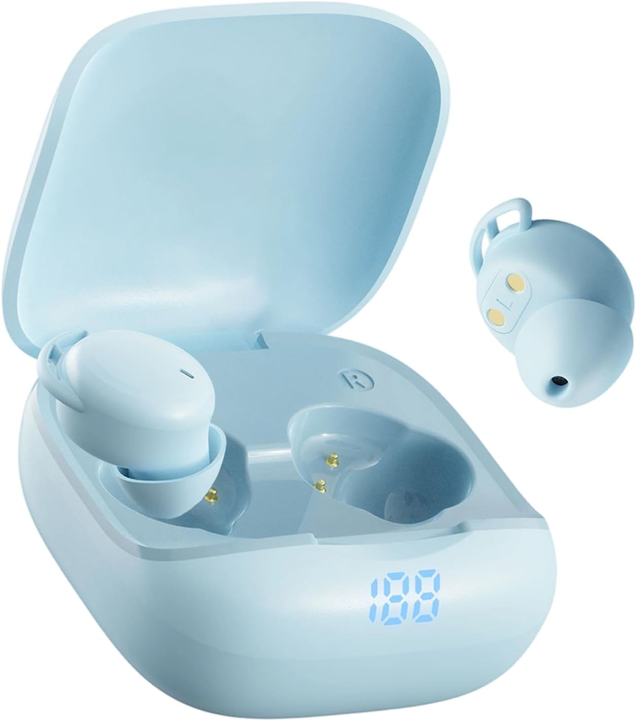 Noise Cancelling Earbuds | Mini Stereo Sound Noise Cancelling Earphones - Hearing Aids Earbuds for Sleeping | for Travel Sports Running Office Home Bed Indoor Climbing Camping - Orange image number 3