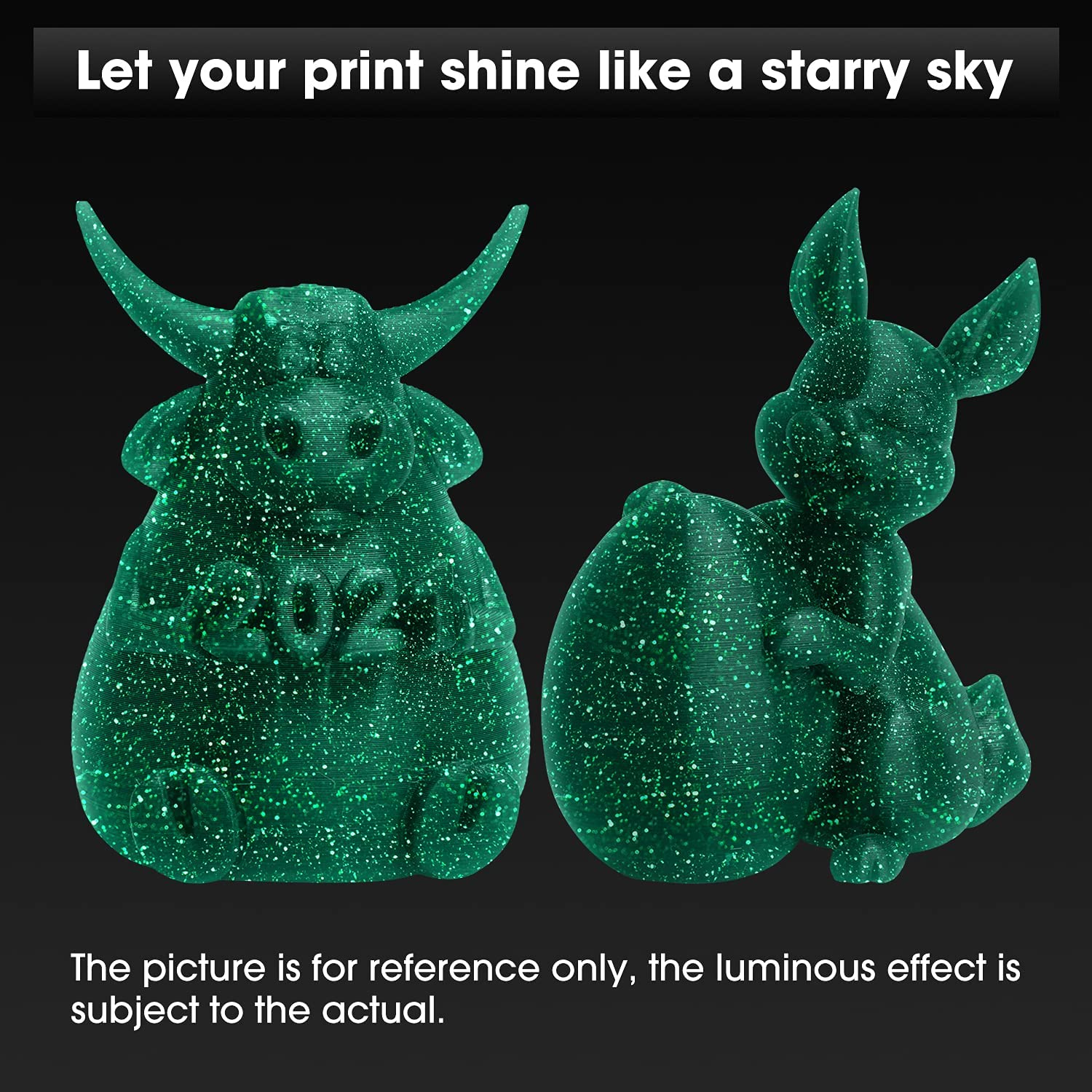 Esun PLA Luminous-Rainbow Estars-Pla Filament 1.75Mm Glow in the Dark Pla 1KG Spool Luminous 3D Printing Filament 1Kg for 3D Printer image number 4