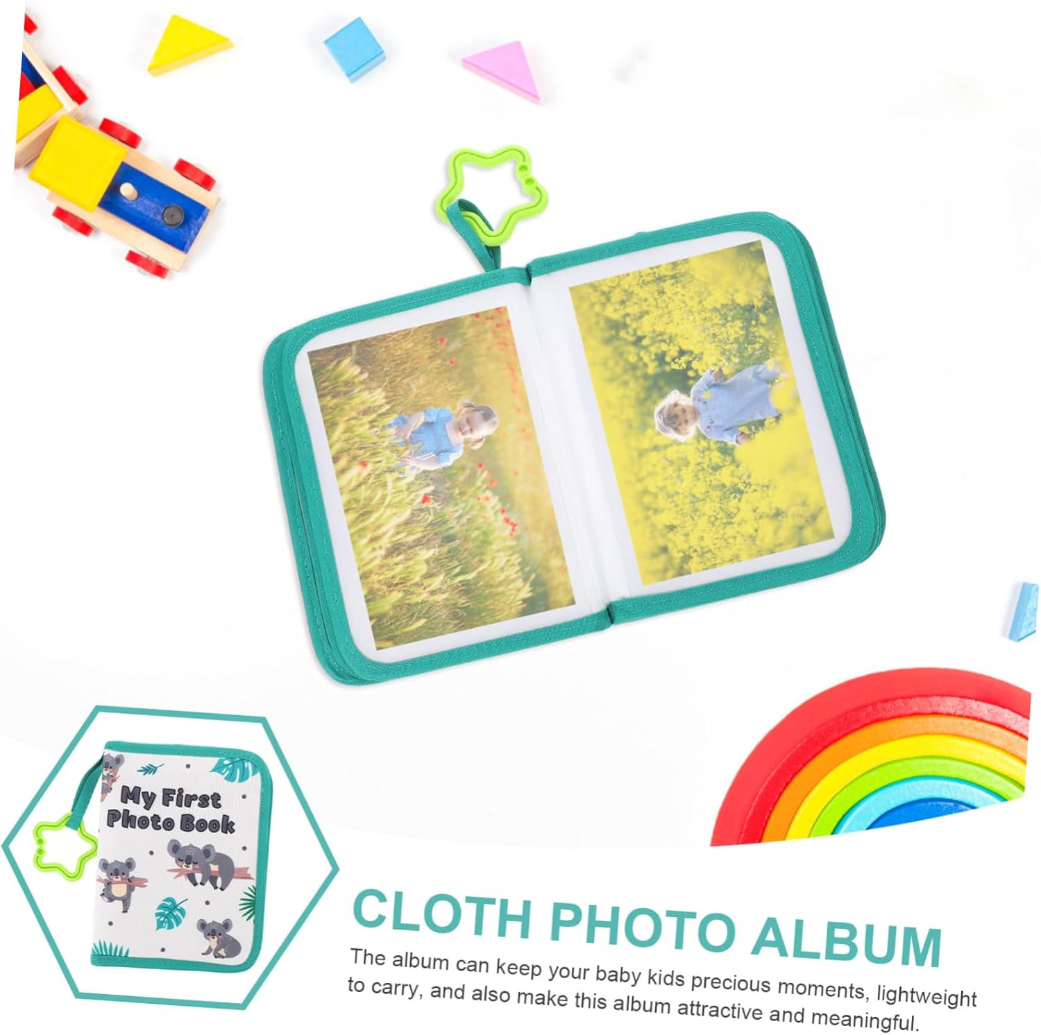 Kisangel Cloth Photo Album Growth Record Book for Boy Girl Soft Design Shower and Memory Keeper for Families image number 1