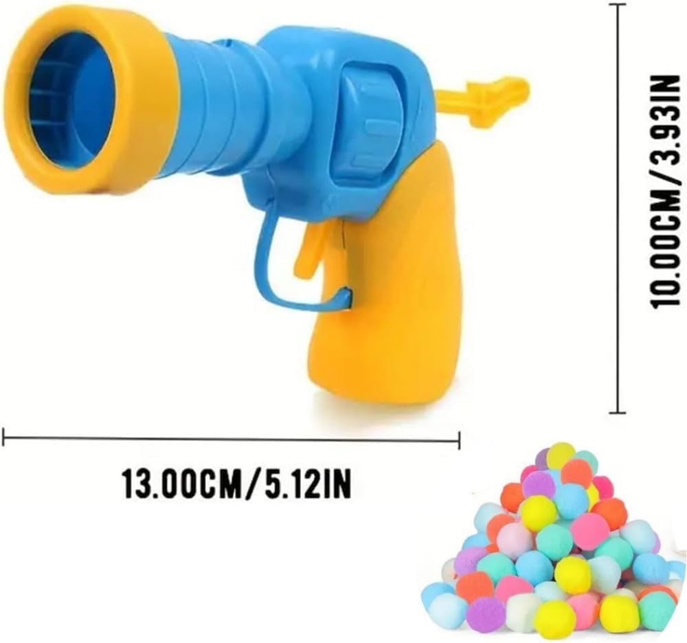 DACUAN Cat Toys Balls Launcher, 30PCS Pom Pom Balls & Cat Toy Launcher Set,Cat Plush Ball Toy Colorful Plush Toy Balls for Cat, image number 4