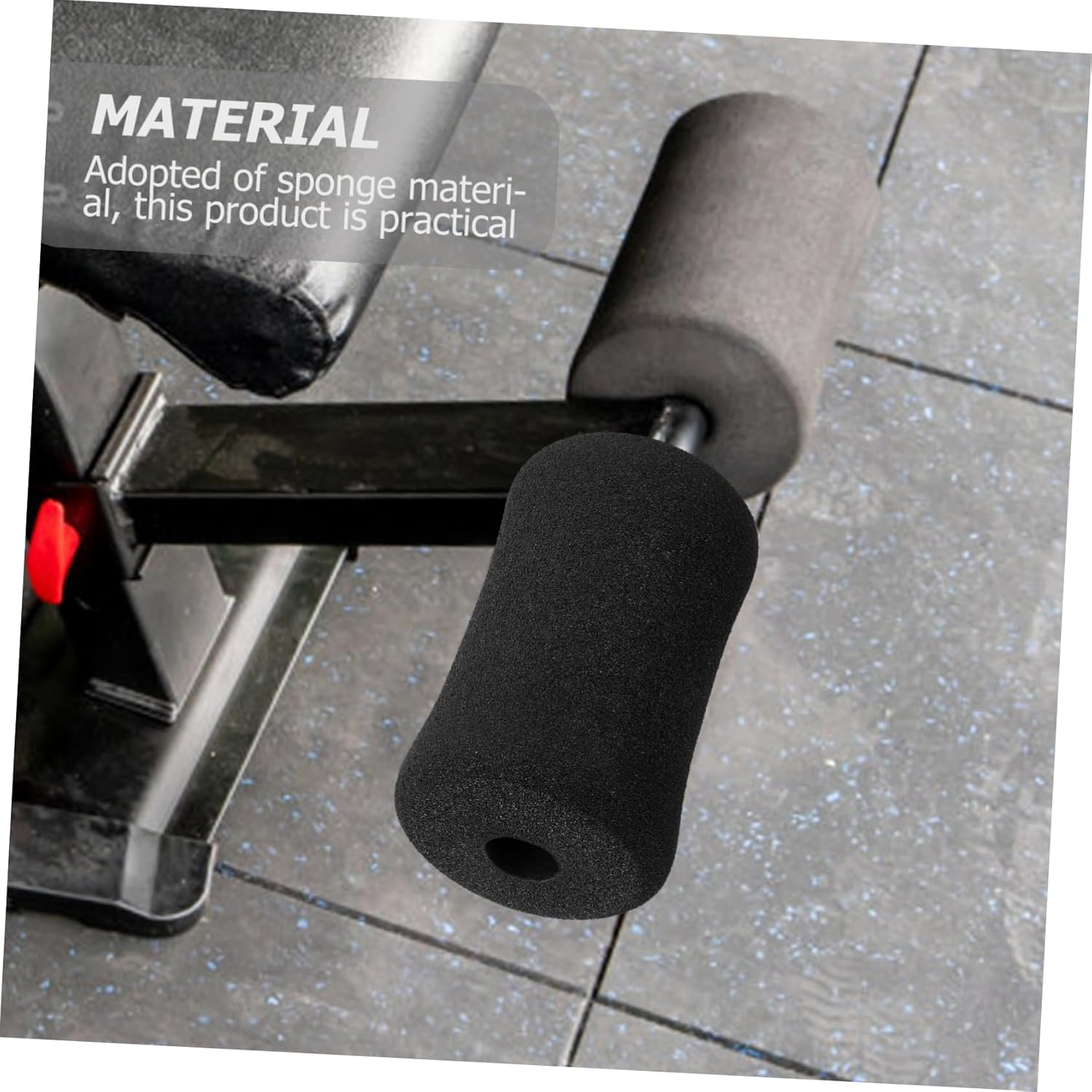 4Pcs Sponge Cover Foam Rollers Gym Exercise Equipment Pulleys Muscle Roller Foam Gym Training Sleeve Rolling Foam Portable Weights Foam Roller for Safety Gym Pad Black image number 2