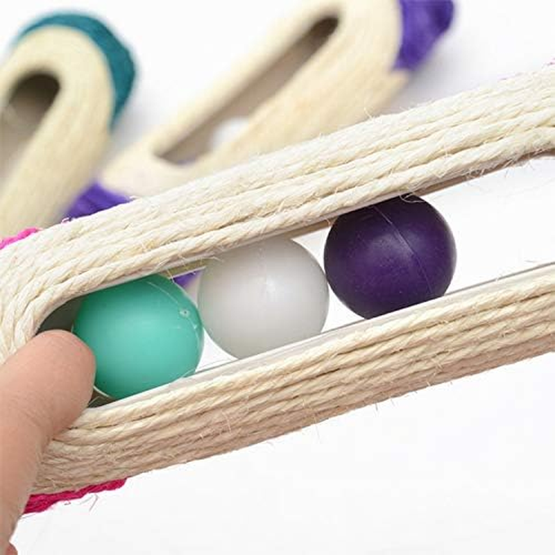 Pet Toys Cat Scratch Board Training Toy Pet Supplies Cat Rack Rolling Sisal Scratching Trapped Ball with Three Balls, Random Color Delivery Pet Toys