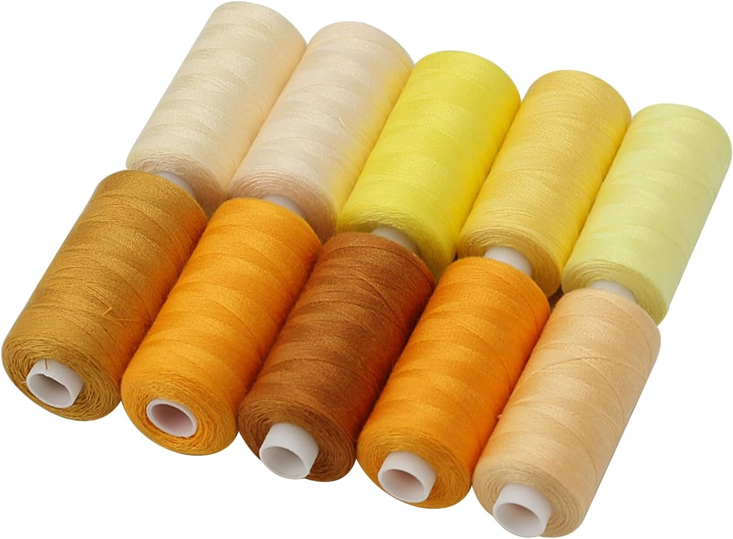 Haobase Sewing Thread Assortment Coil 10 Colors 400 Yards per Spool 40S/2 Polyester Thread Sewing Kit for Hand and Machine Sewing (Dark Color Styles) - Green Styles image number 2