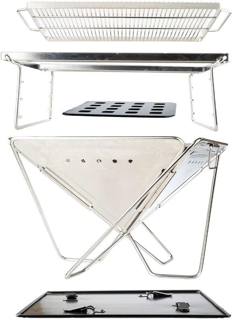 Kings Folding Firepit + Stainless Steel Firepit Grill + BBQ Tools image number 3