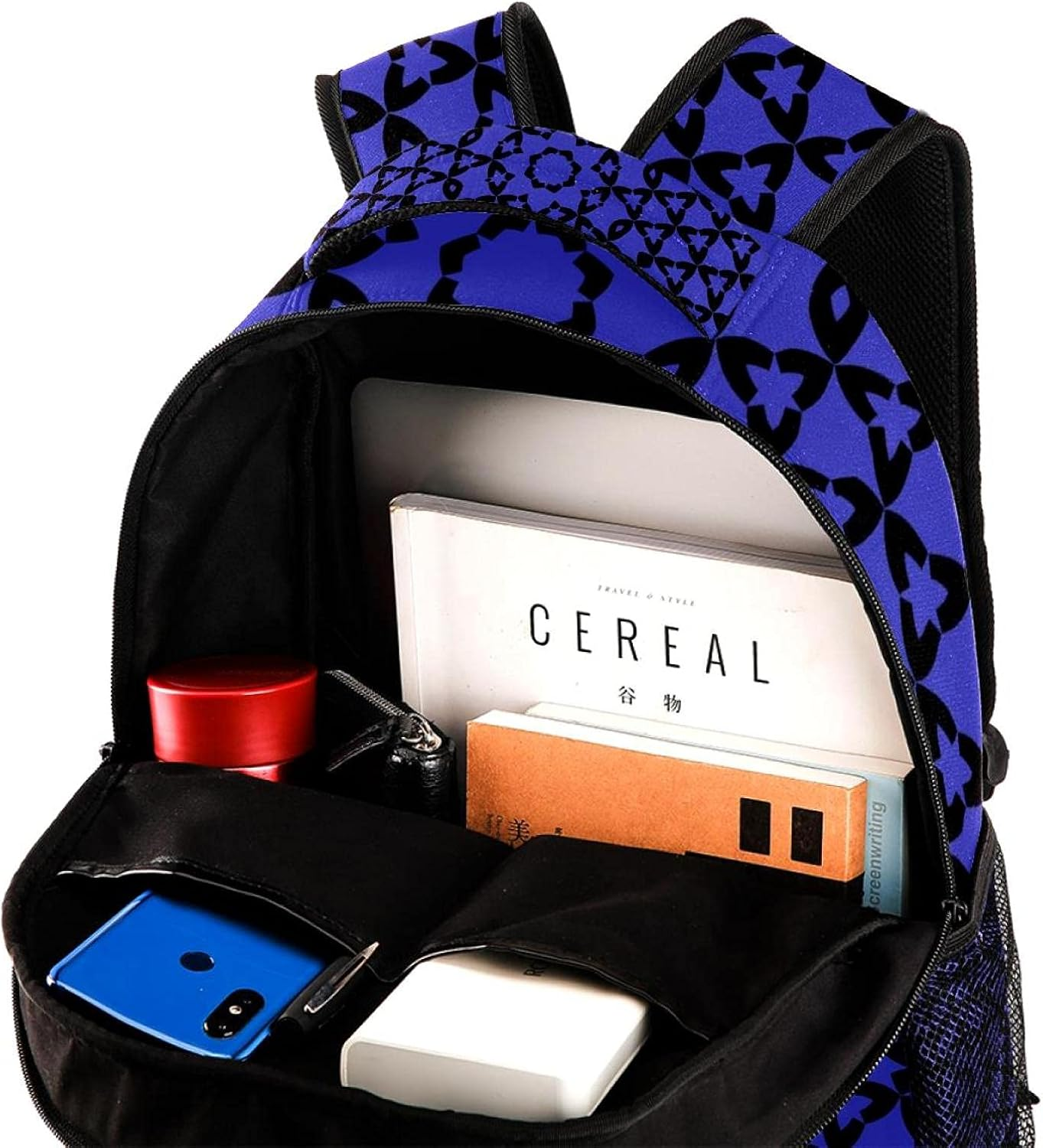 Awesome Line Fractal Backpack Students Shoulder Bags Travel Bag College School Tote Backpacks image number 3