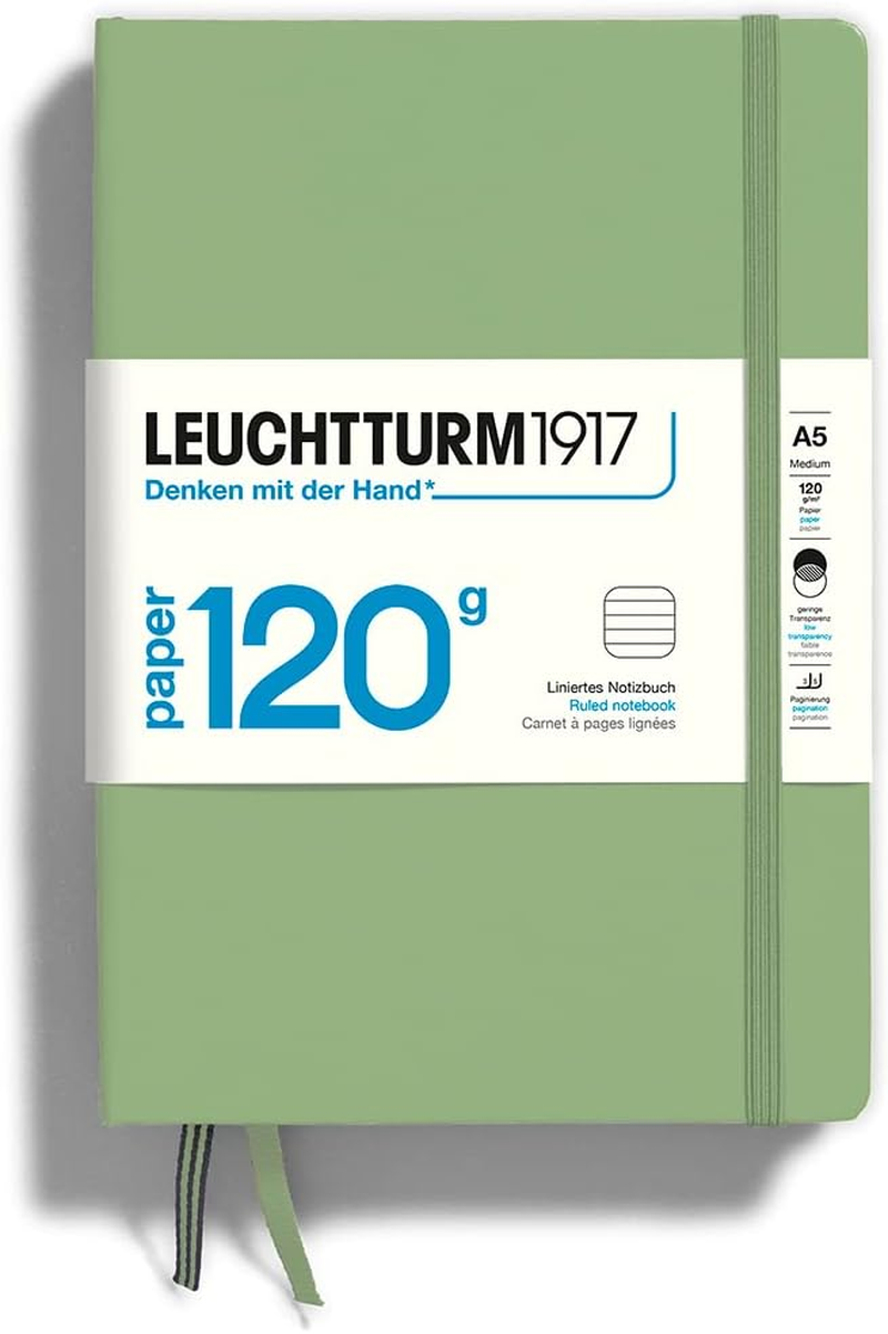 LEUCHTTURM1917 370338 Notebook Medium (A5) 120 G/M&sup2; Paper Edition, Hardcover, 203 Numbered Pages, Lilac, Dotted image number 4