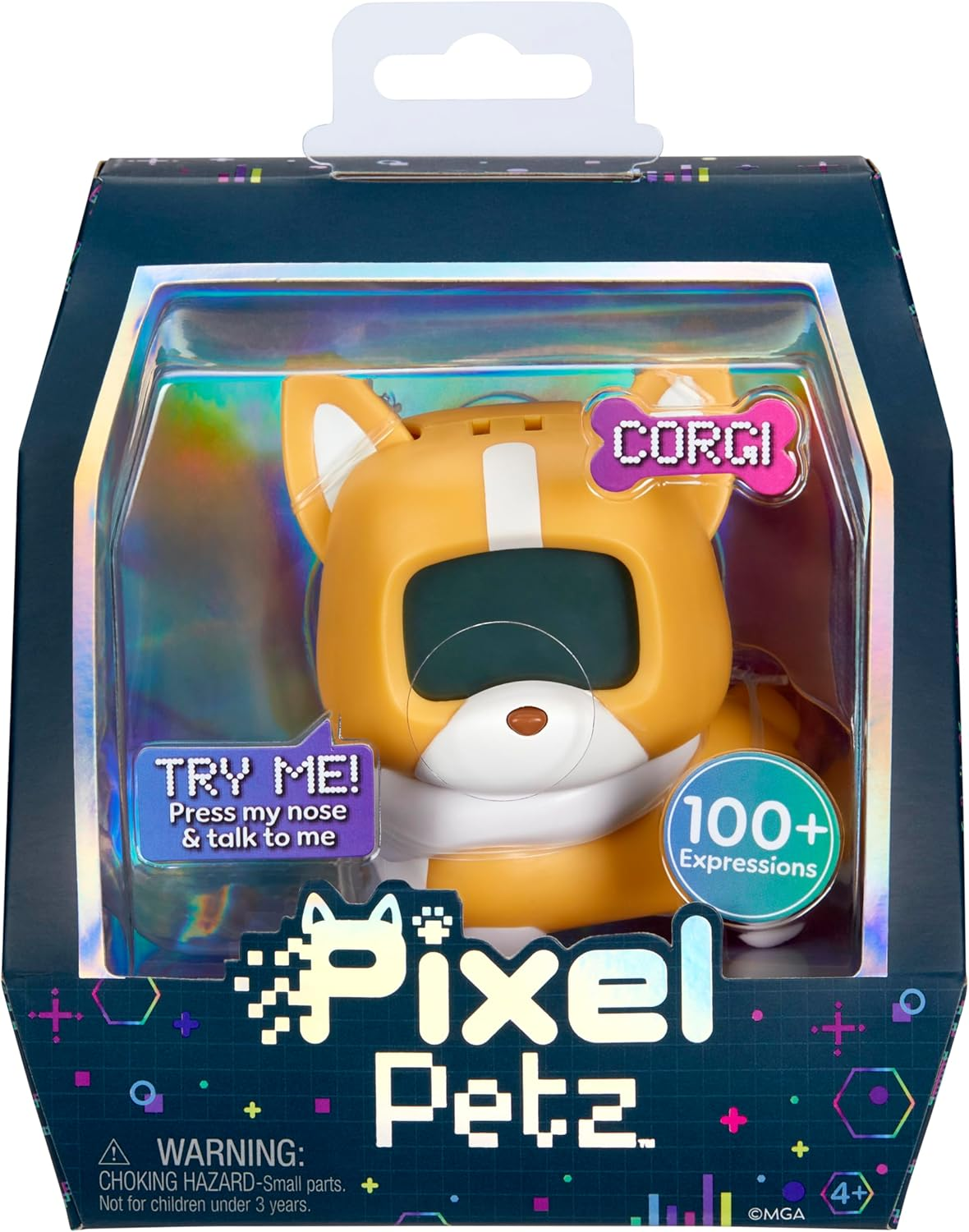 MGA Entertainment Pixel Petz - Corgi - Interactive Digital Pet Dog - Suitable for Children Ages 4+