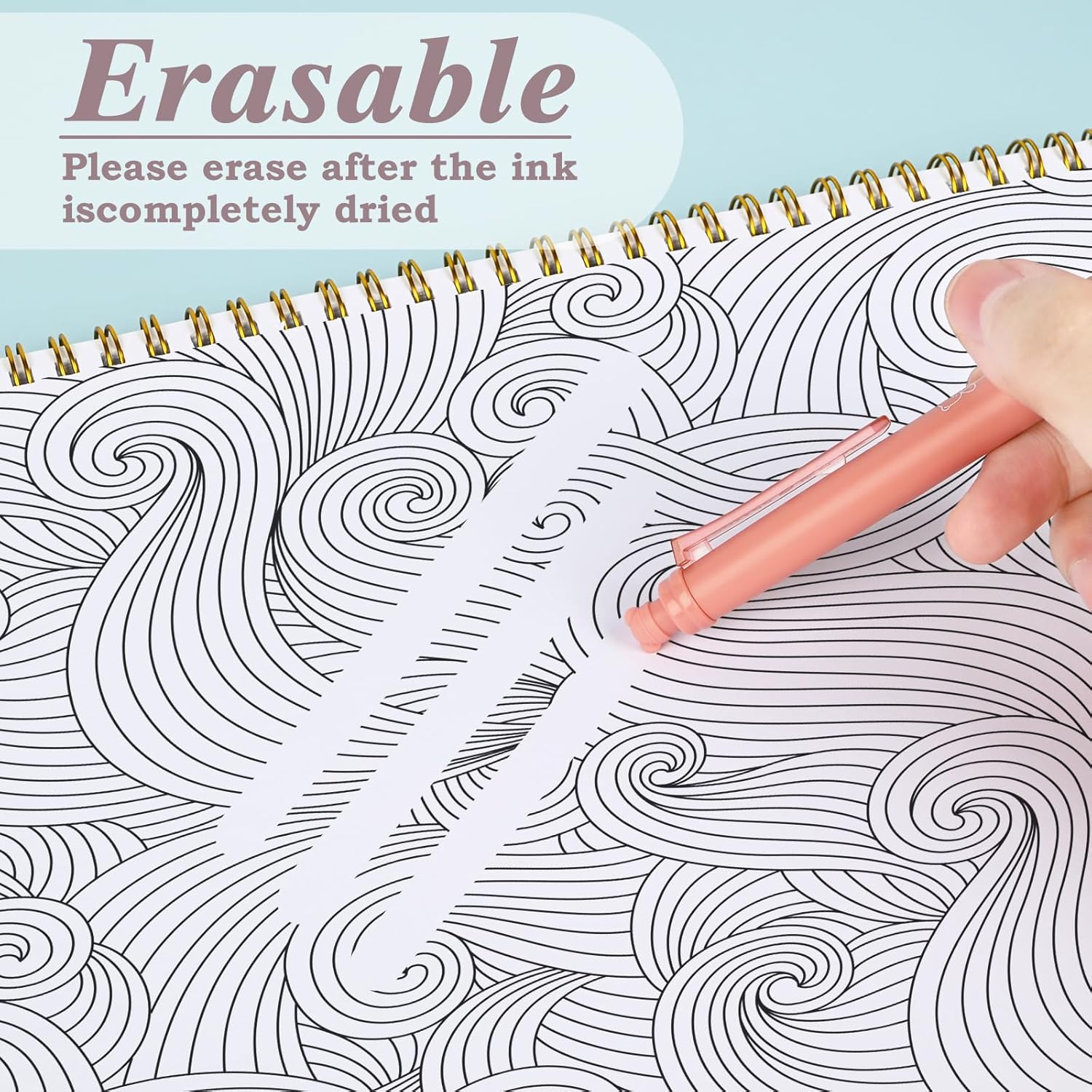 BAYTORY 8Pcs Retractable Erasable Gel Pens, 4 Blue & 4 Black Ink 0.5 Mm Fine Point with Cute Eraser, Smooth Write Quick Dry School Office Note Taking Journaling Supplies (Pink & Green)