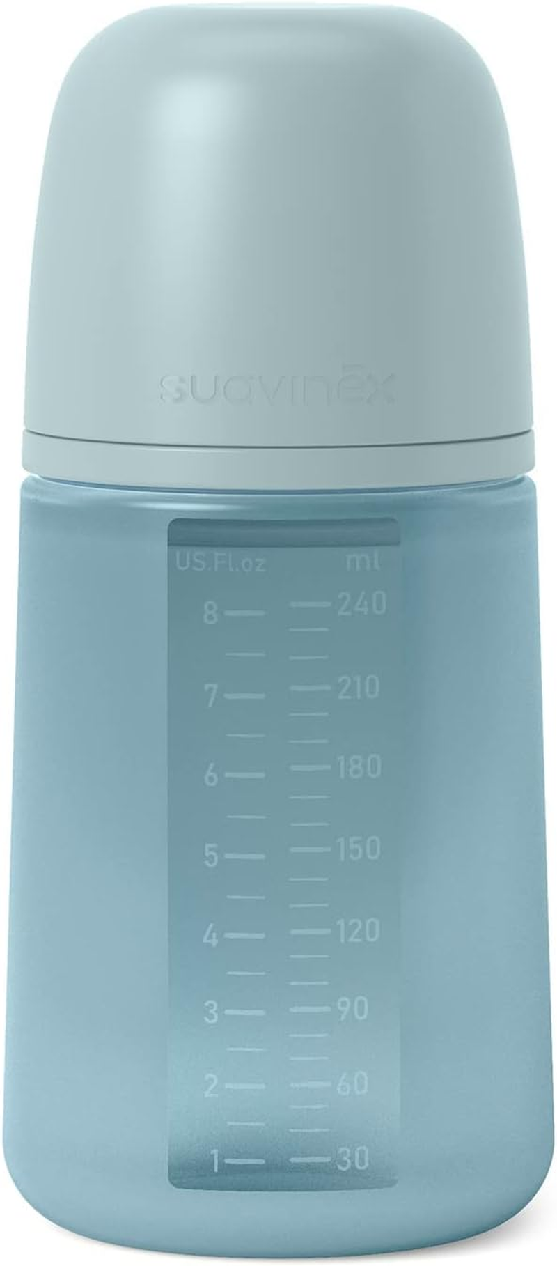Suavinex All Silicone Bottle, Blue, 240 Ml Capacity image number 1