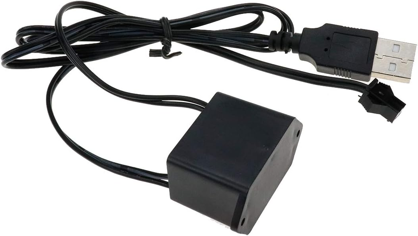 Modengzhe EL Wire USB Inverter, DC 12V 1-5M Electroluminescent USB Converter for Decorative Cold Light Strip image number 2