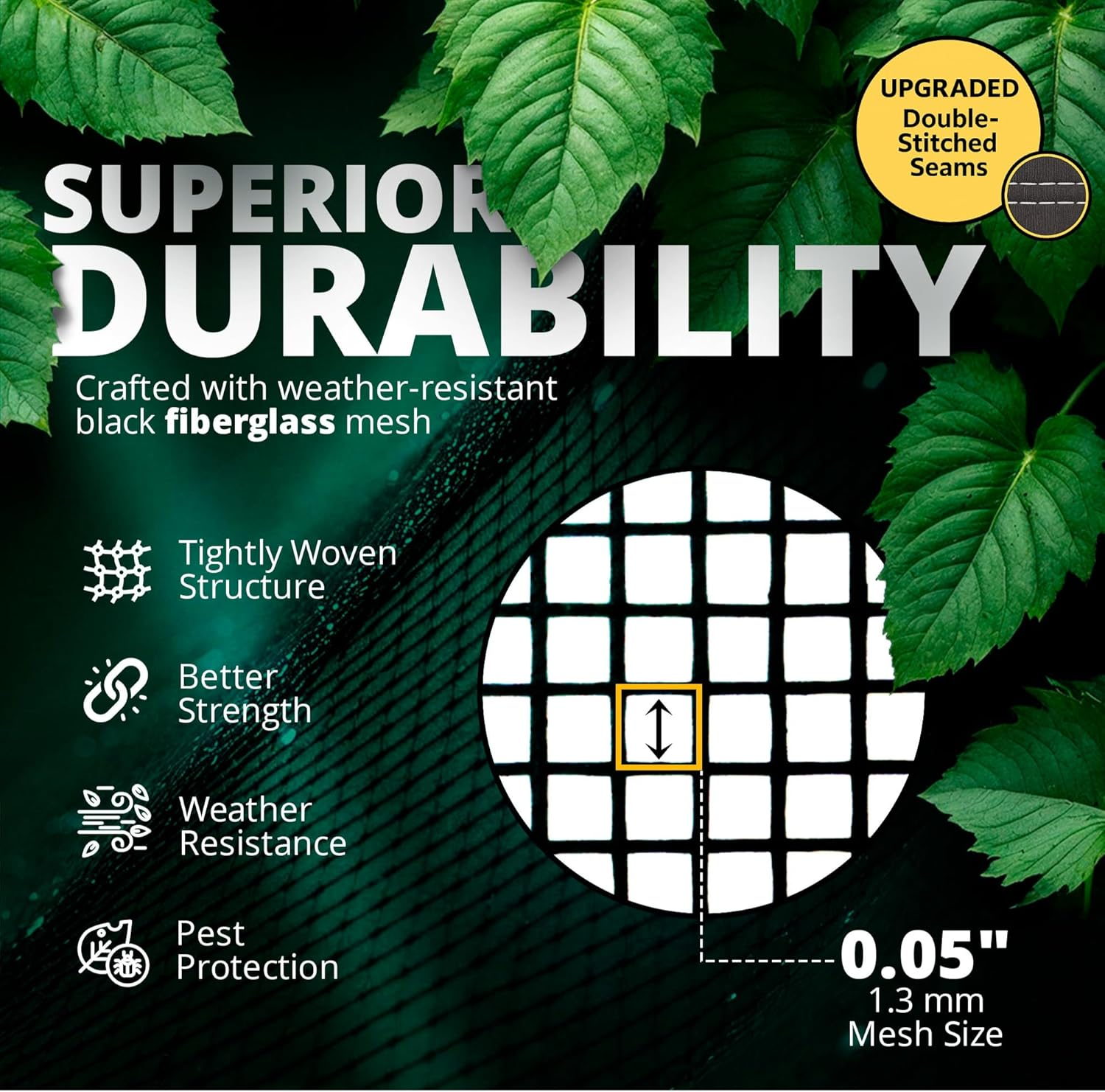 Raised Garden Bed Cover for 180Cm X 90Cm or Larger Bed - Premium Black Fibreglass Mesh Netting with Steel Frame for Natural Pest Protection - Dual Zipper Access Mini Greenhouse - Crop Cage image number 4