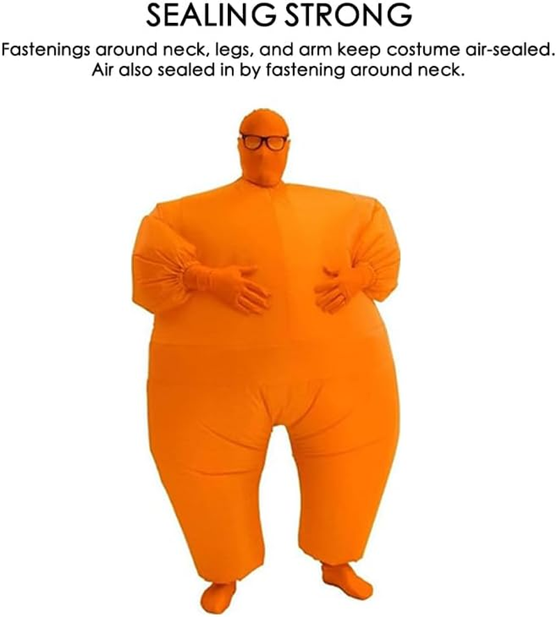 Leona Co Fan Operated Inflatable Costume Chub Fat Masked Full Body Suit Halloween Christmas Costumes Fancy Blow up Dress for Adult image number 5