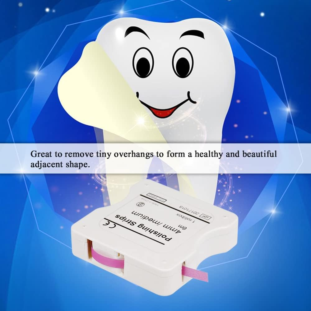 RAYWE 1Roll/Box Dental Polishing Strip 4Mm Resin Tooth Interdental Sanding Grinding Whitening Teeth Surface Dental Tool - Pink image number 2