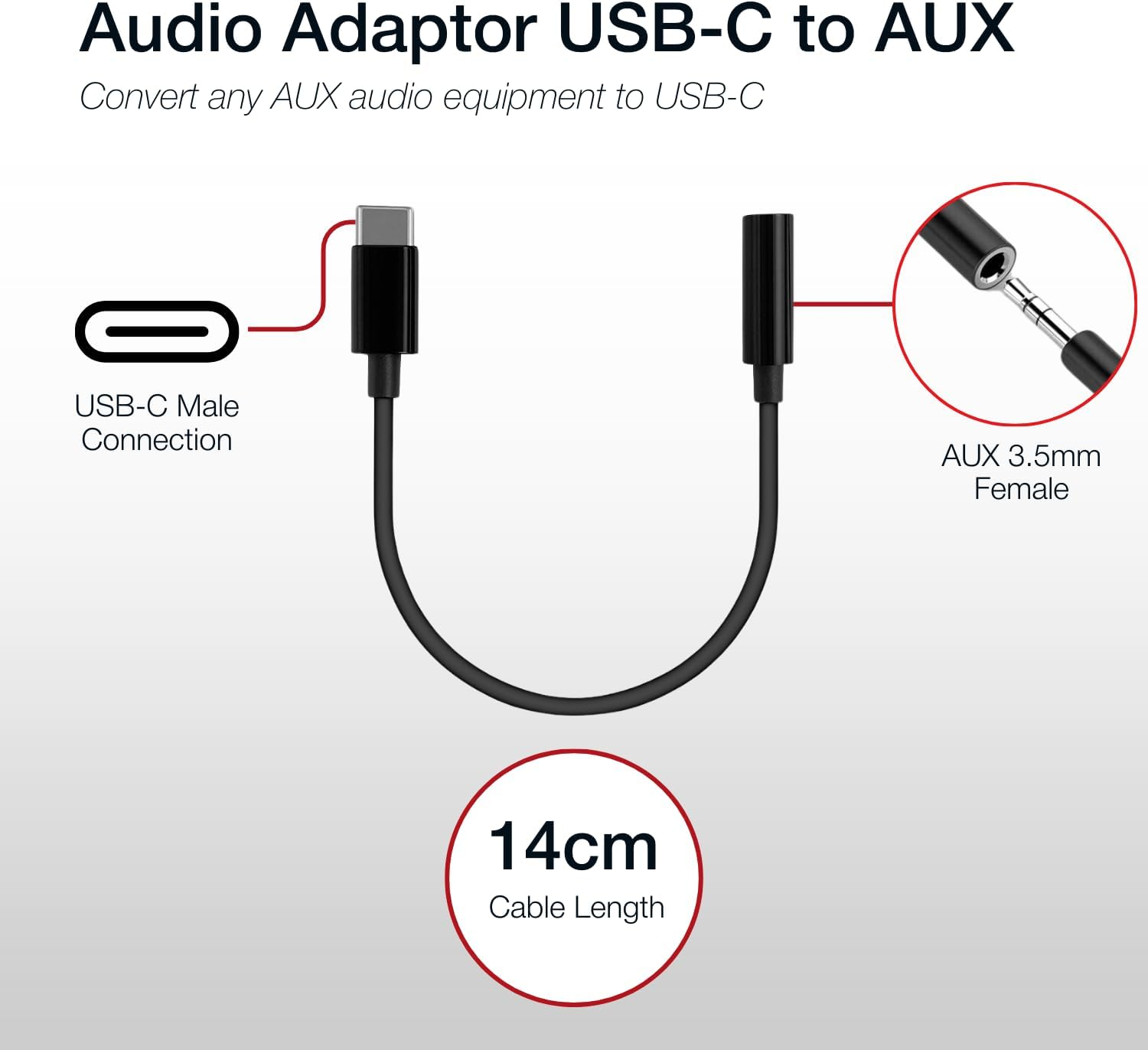 Shintaro Adaptor USB-C to 3.5Mm Audio Jack - Built-In 32-Bit DAC for Wired Microphones and Headsets image number 1