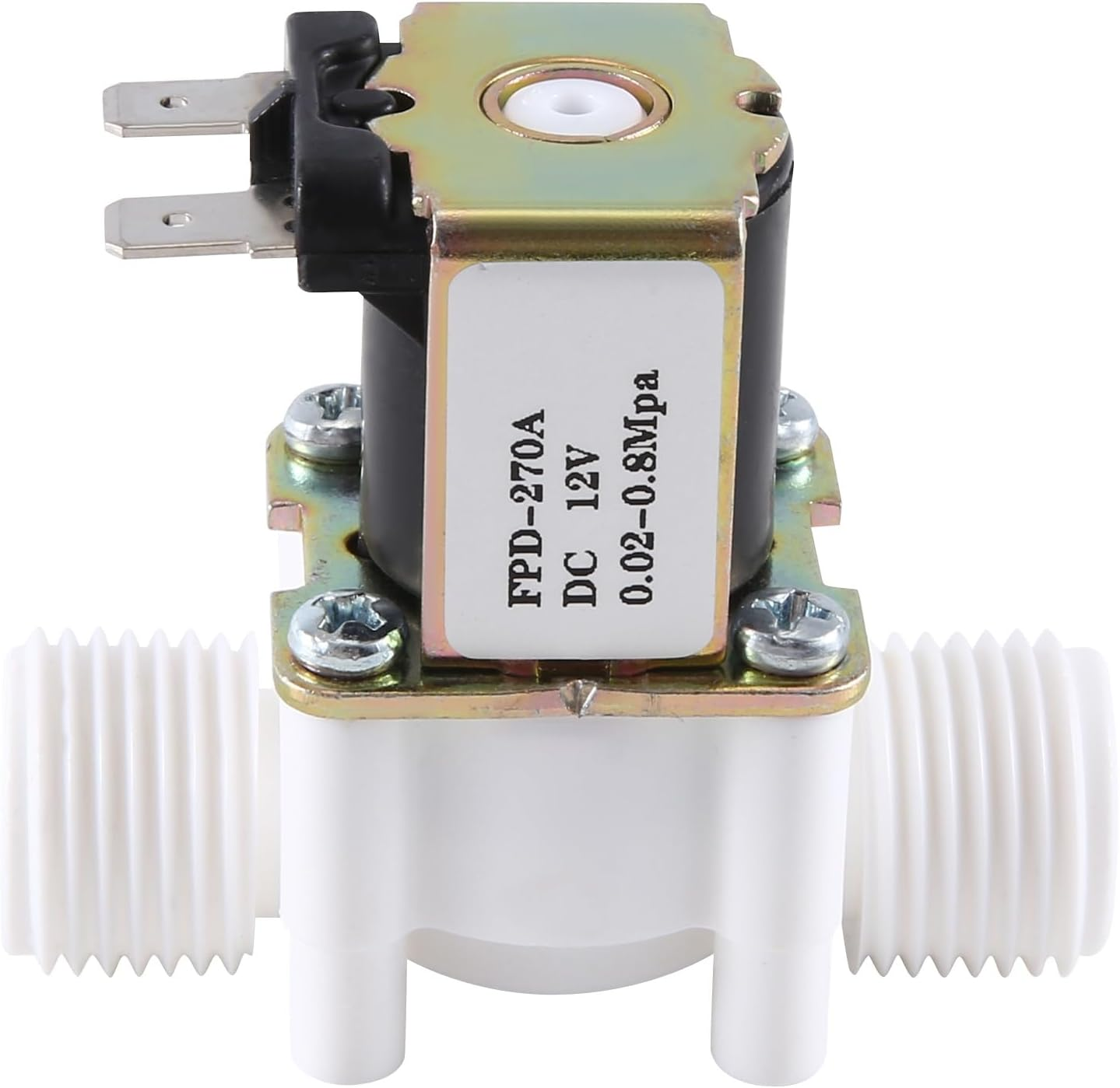 VENEKA Dc12V Normally Closed Water Solenoid Valve G1/2-Inch Plastic Electrical Solenoid Valve for Water Dispenser image number 1