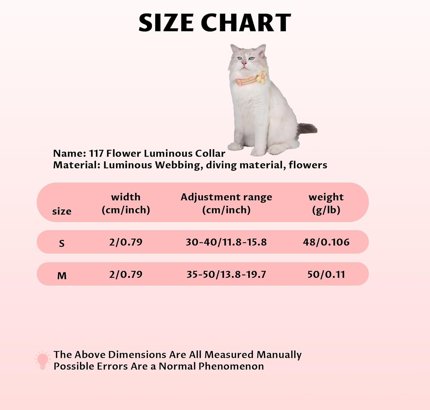 Velmoriah Small Dog Collar with Rose Flower, Puppy Collar with Reflective Strips, Girl Dog Collars for Small Dogs Puppies (Pink, S) image number 5