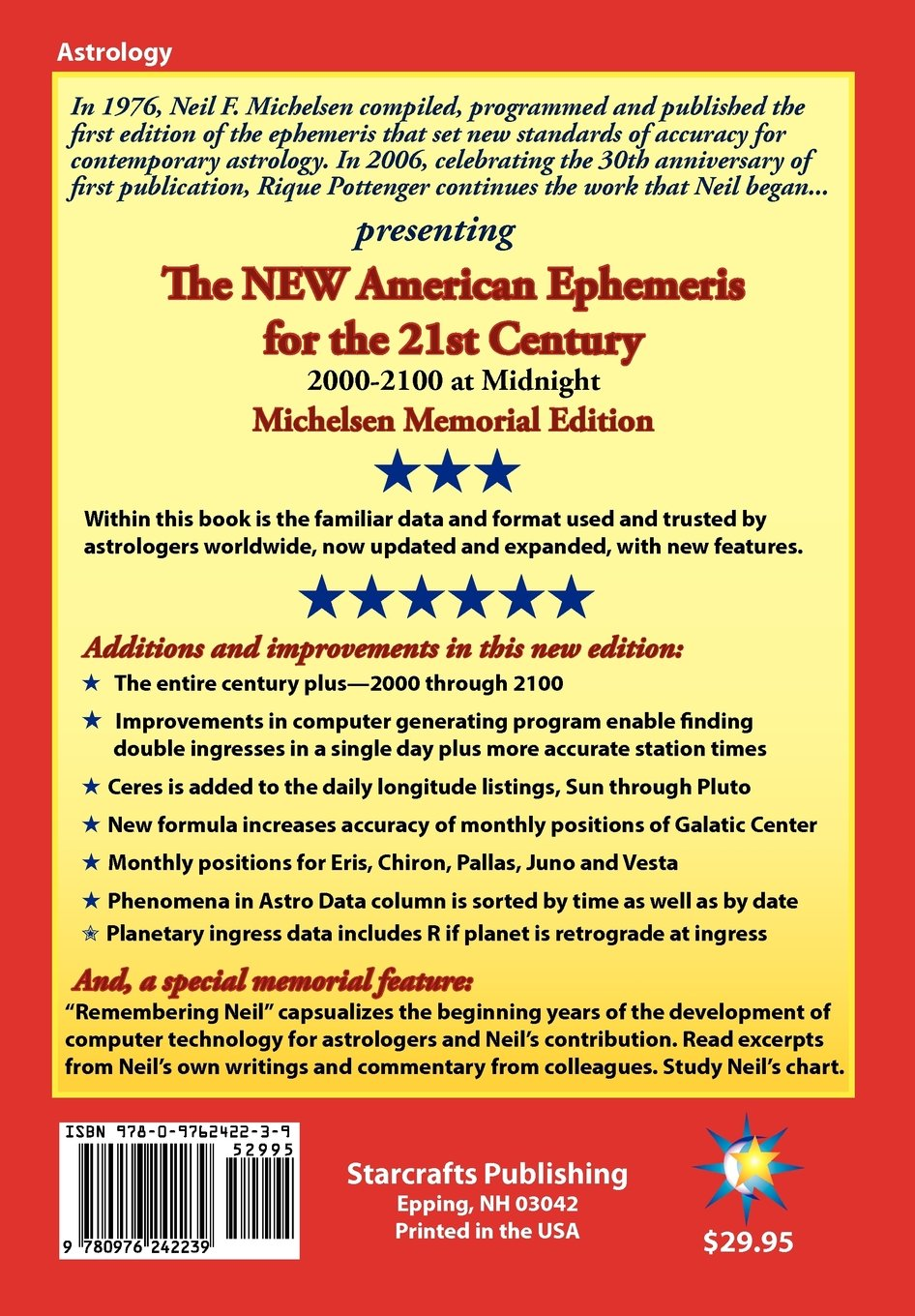 The New American Ephemeris for the 21St Century at Midnight