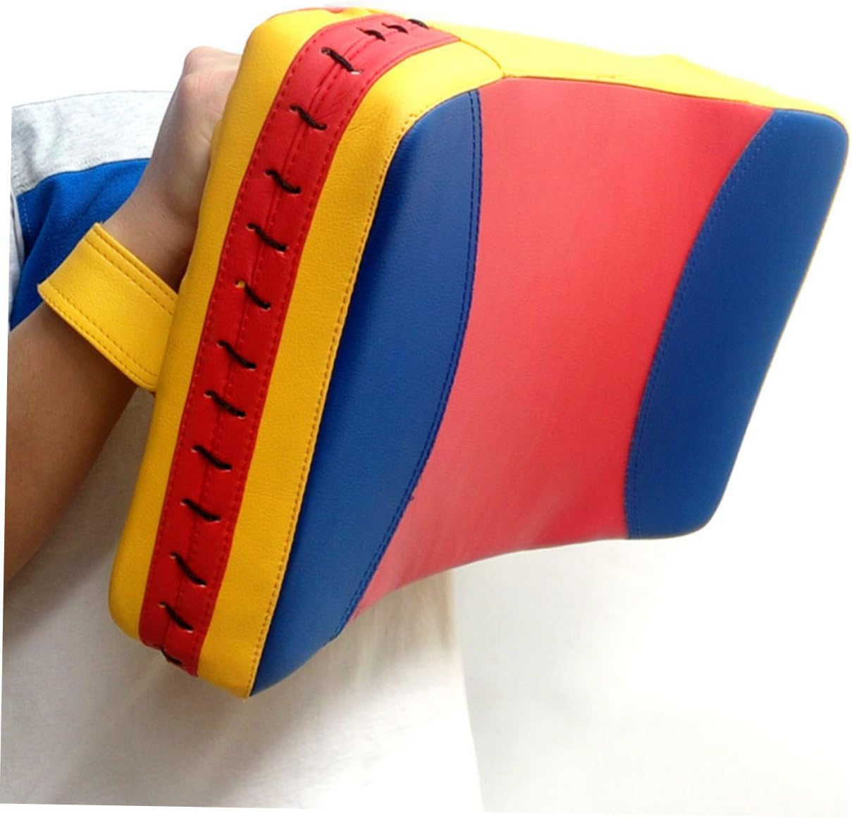 Taekwondo Kick Pads and Boxing Punching Hand Pad, Large Three-Color Thickened Curved Training Kickboxing Shield, Sturdy Martial Arts Target for Boys and Girls and Adults Fitness Exercise image number 5