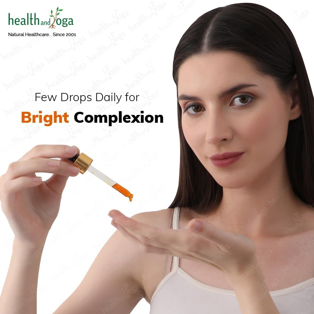 Healthandyoga Kumkumadi Face Glow Oil - 100% Ayurvedic - Boosts Glow & Brightens Skin - Anti-Aging - Reduces Dark Spots, Pigmentation - for All Skin Types - 30 Ml image number 5