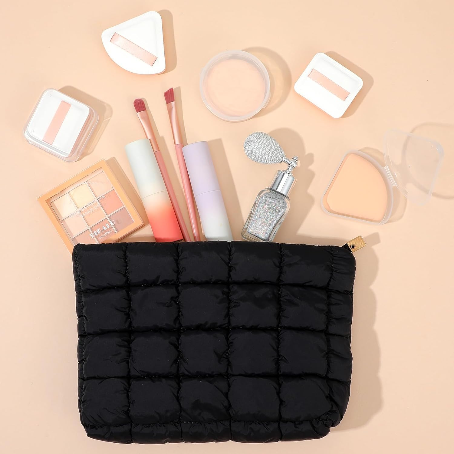 YBEATY 9 Pcs Powder Puffs with Holder Cases, Transparent Makeup Sponge Protective Container Reusable Portable Beauty Blender Holder Dust Proof Pocket Cosmetic Puff Box for Women Travel image number 3