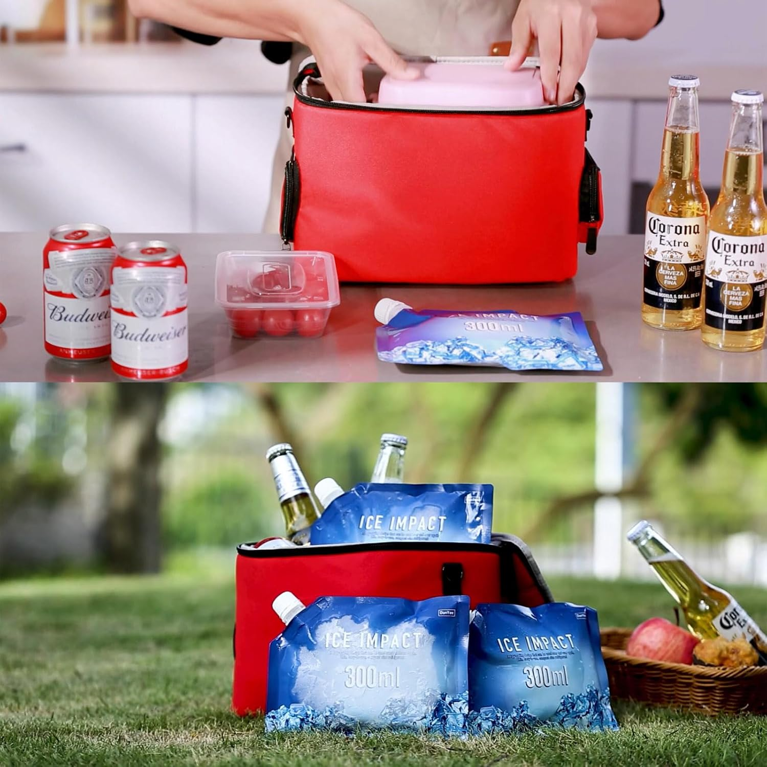 Danyee Ice Packs Ice Bag, Freezes in Approximately 2.5 Hours, Keeps 5.5 Hours below Freezing, Cold Insulation, Long Time, Repeated Use, Soft Type, Water Injection Type, Outdoors, image number 5