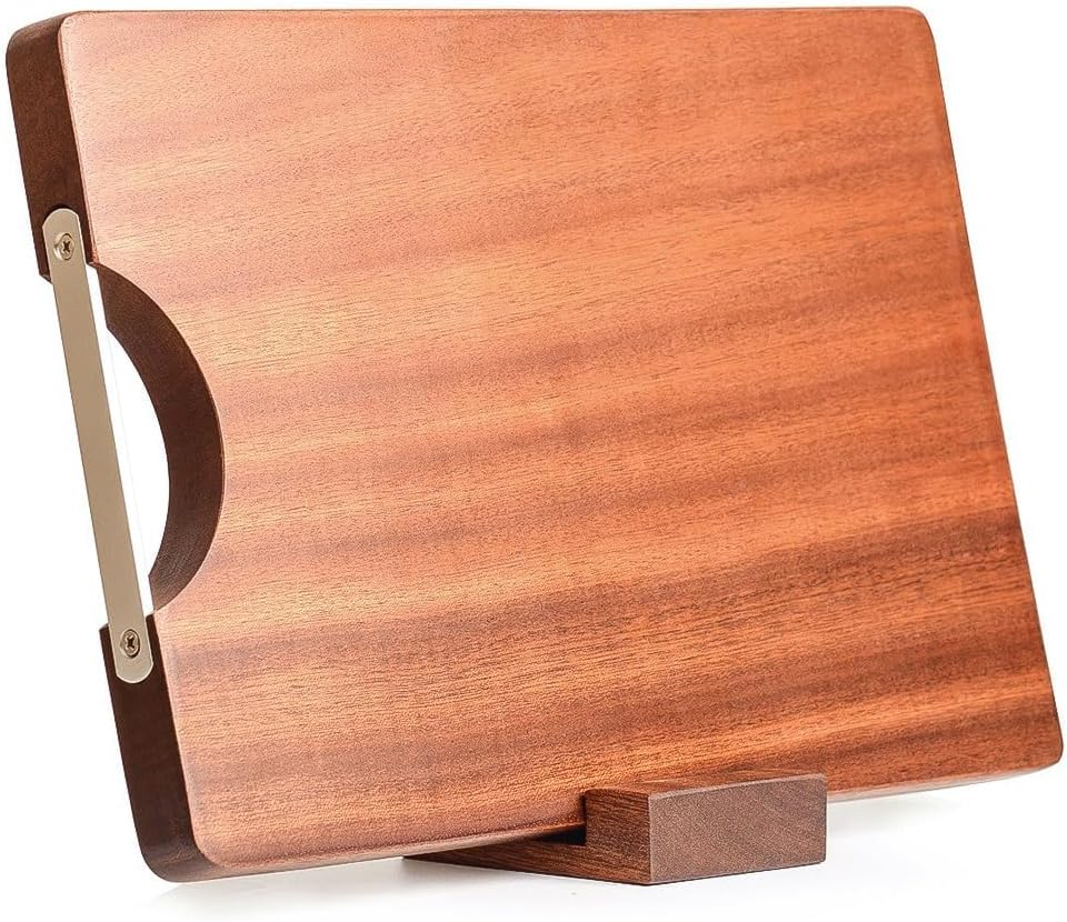 ZONADA 10X7.5X2.5CM Wood Cutting Board Stand Holder Chopping Board Organizer Holder Wooden Pan Lids Holder Cutting Board Rack Tray Organizer for Kitchen and Home image number 1