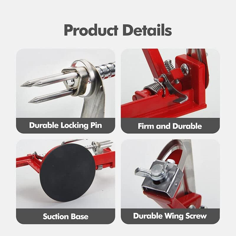 AIMALL 3 in 1 Apple Peeler Red Kitchen Tool Slinky Machine Fruit Cutter Slicer Corer image number 3