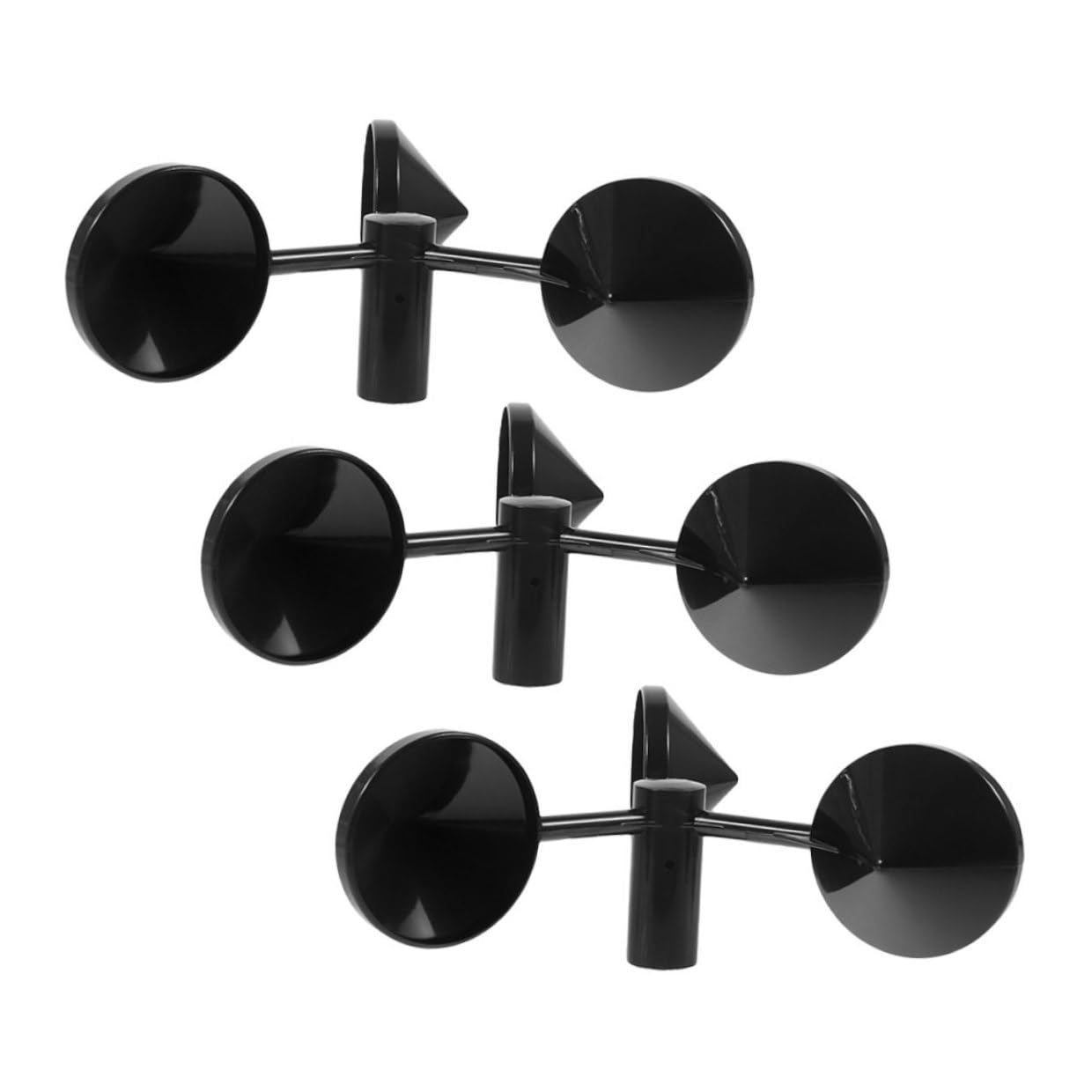 TEHAUX 3Pcs Metal Anemometer Cups Wind Speed Replacement for Outdoor Meteorological Monitoring Airflow Measurement Tool with Quick Response for Wind Energy and Aerospace