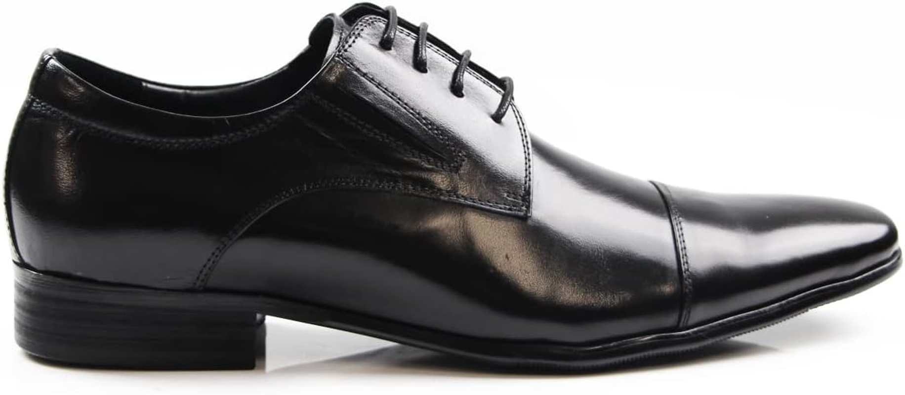 Zasel Mens Parker Leather Lace up Work Formal Dress Casual Shoes Black 46 Standard