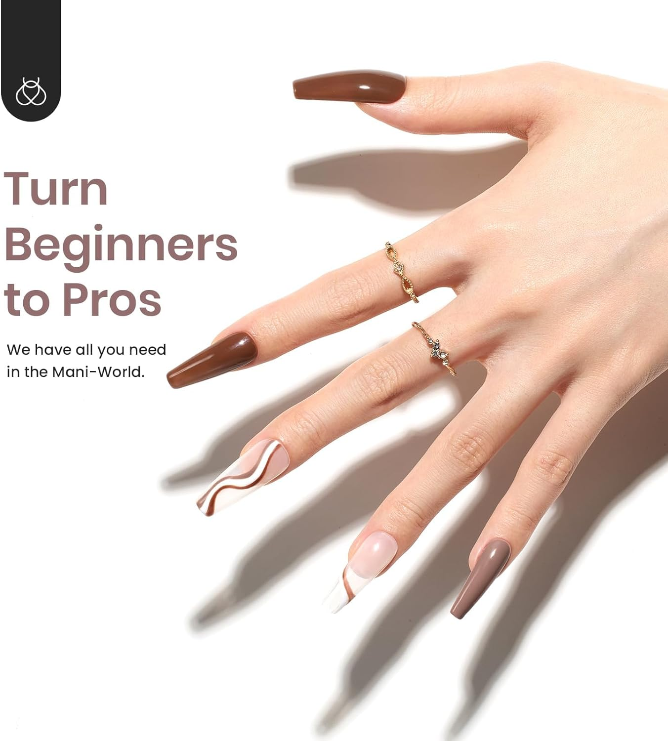 Beetles Gel Polish Gel Nail Polish Kit with Light Starter Kit Classic Elegance 6 Colors Glitter Nude Brownails Neutral Pink Gel Polish Soak off UV LED Nail Lamp Base Gel Top Coat DIY Home Manicure Women image number 1