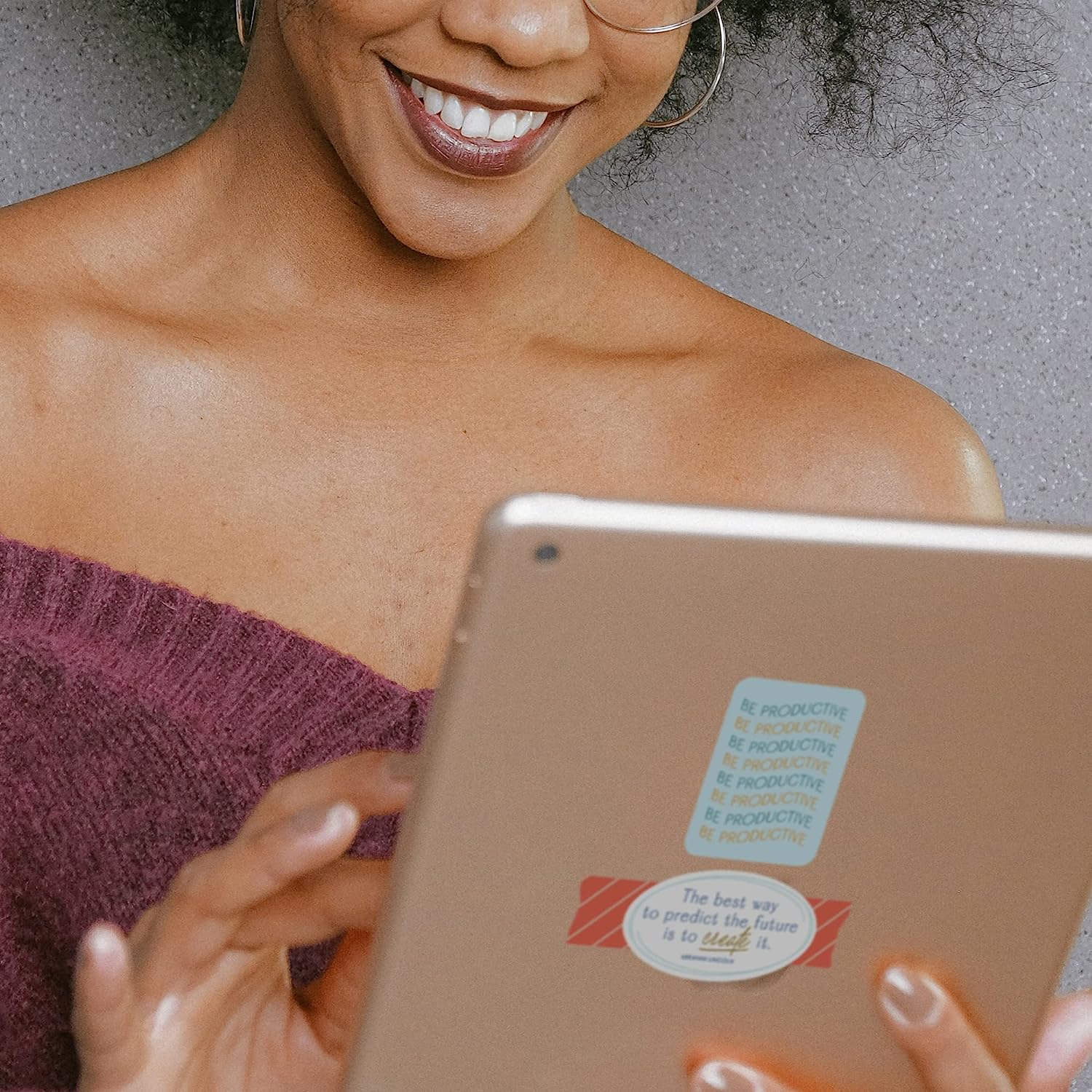 Navy Peony Minimalist Vision Board Quote Stickers (51 Pieces) - Motivational, Inspirational Goal Setting Stickers for Planners, Journals, Scrapbooks