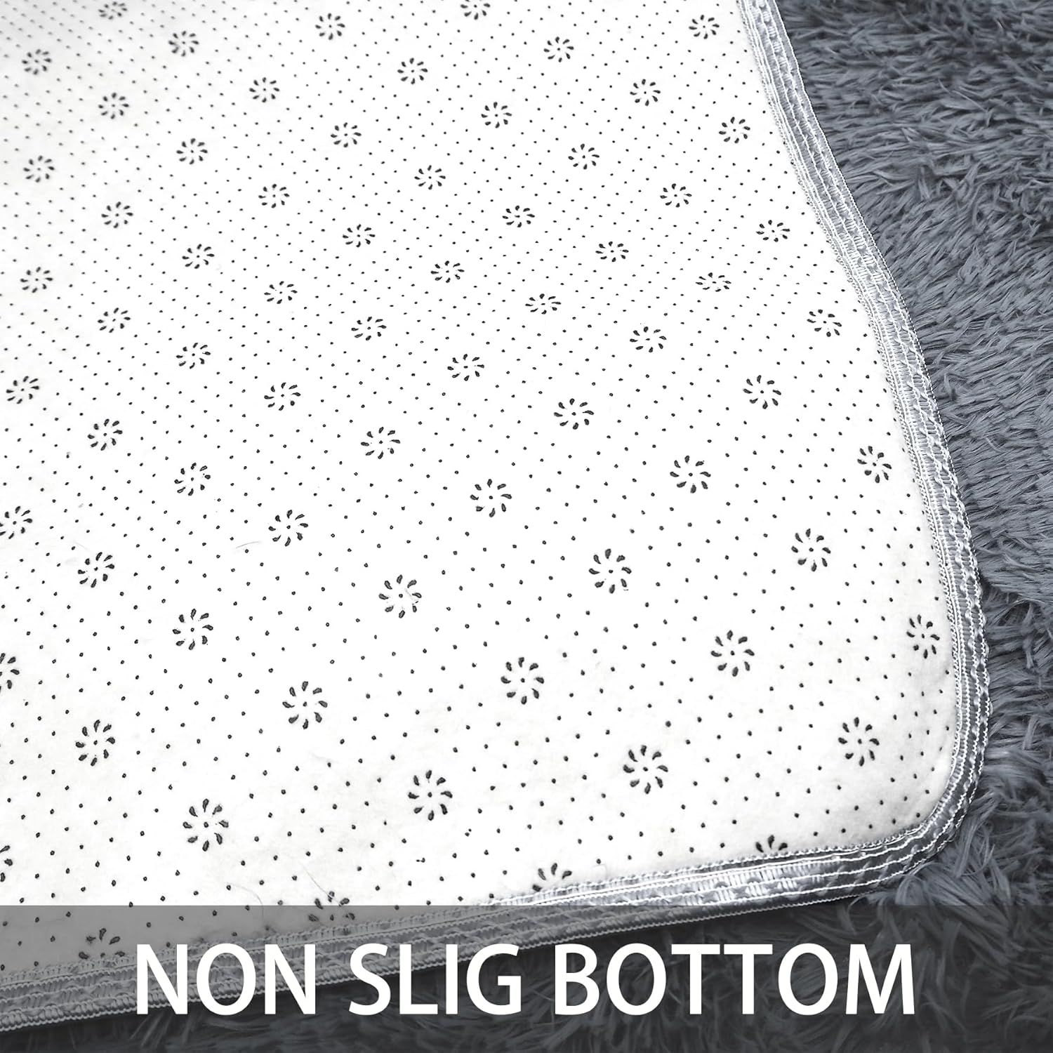 Fluffy Area Rugs for Bedroom Living Room, Anti-Slip Fuzzy Shaggy Soft Plush Carpet, 140X200Cm Indoor Solid Color Floor Rug for Kids Girl Boy Playroom Home Dorm Decor Aesthetic (Grey, 200X140Cm) image number 4