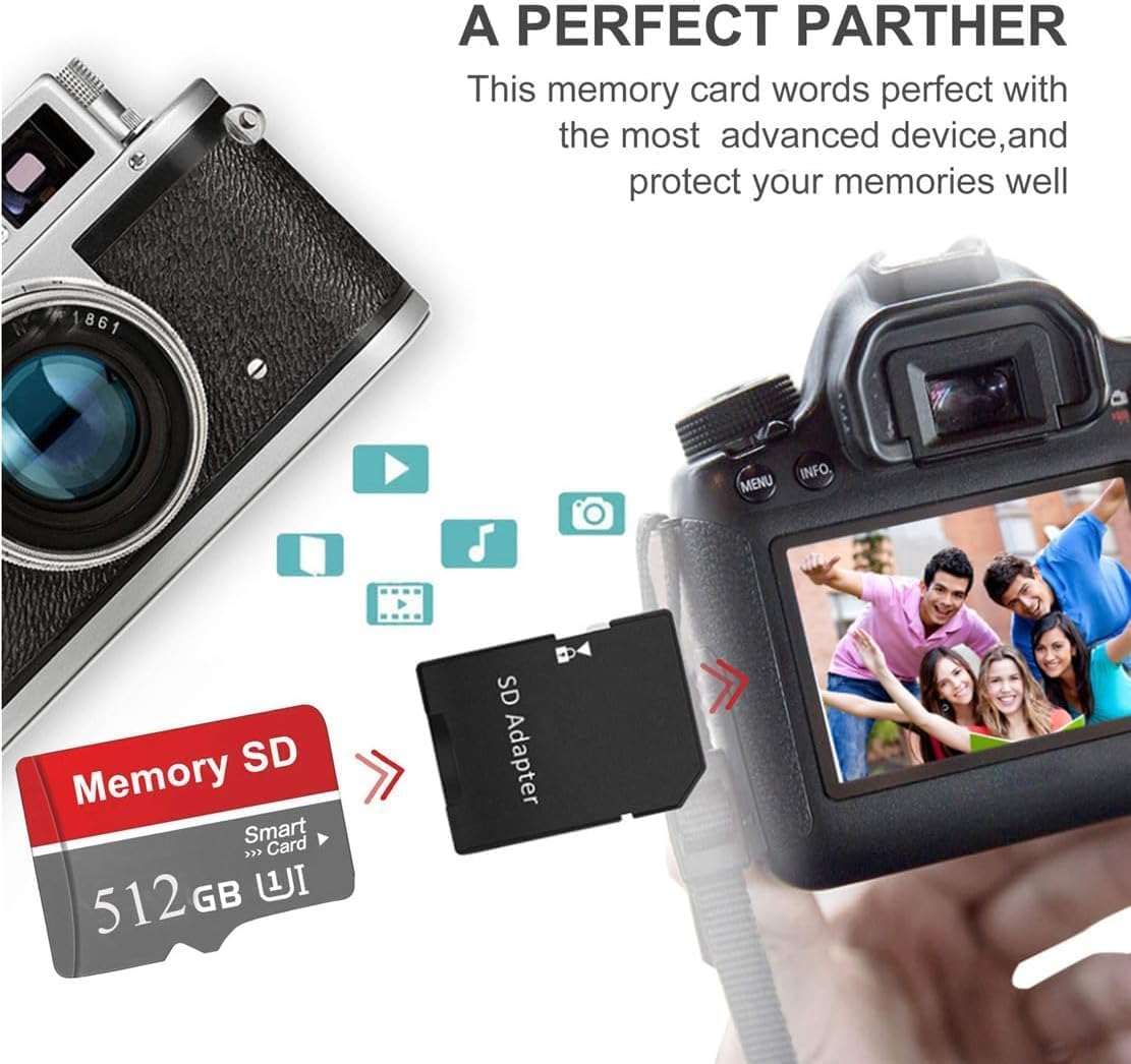 Microsd 512GB Memory Card with UHS-I U3 Full HD & 4K UHD Memory Card for Cameras and Drones Read Speed 100 Mb/S Write Speed 90 Mb/S image number 3