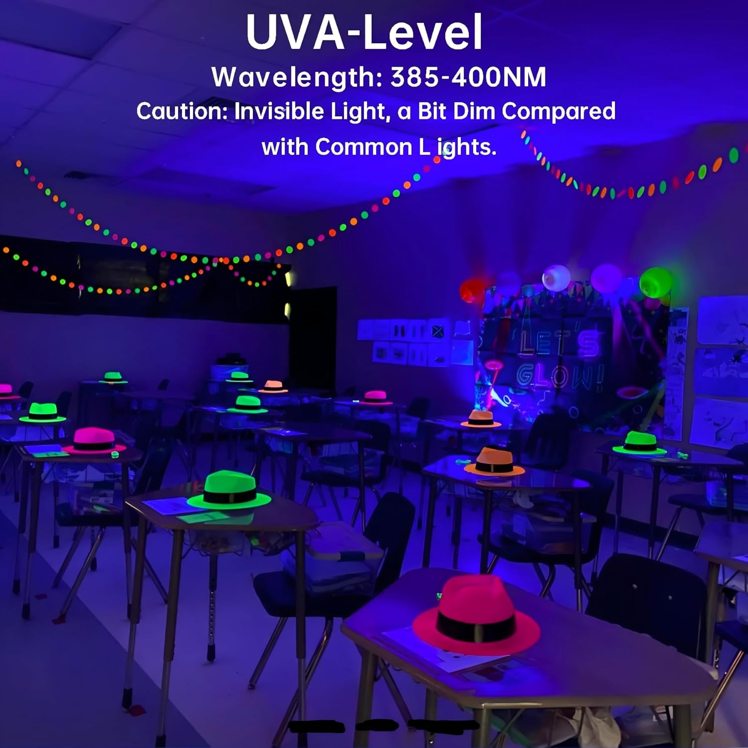 UV Black Light 100W, 395-400Nm Uv Flood Light Outdoor IP66 Waterproof Led Black Light with AU Plug Ultraviolet Floodlight for Stage Party Disco Club Aquarium Fishing Halloween Christmas image number 2